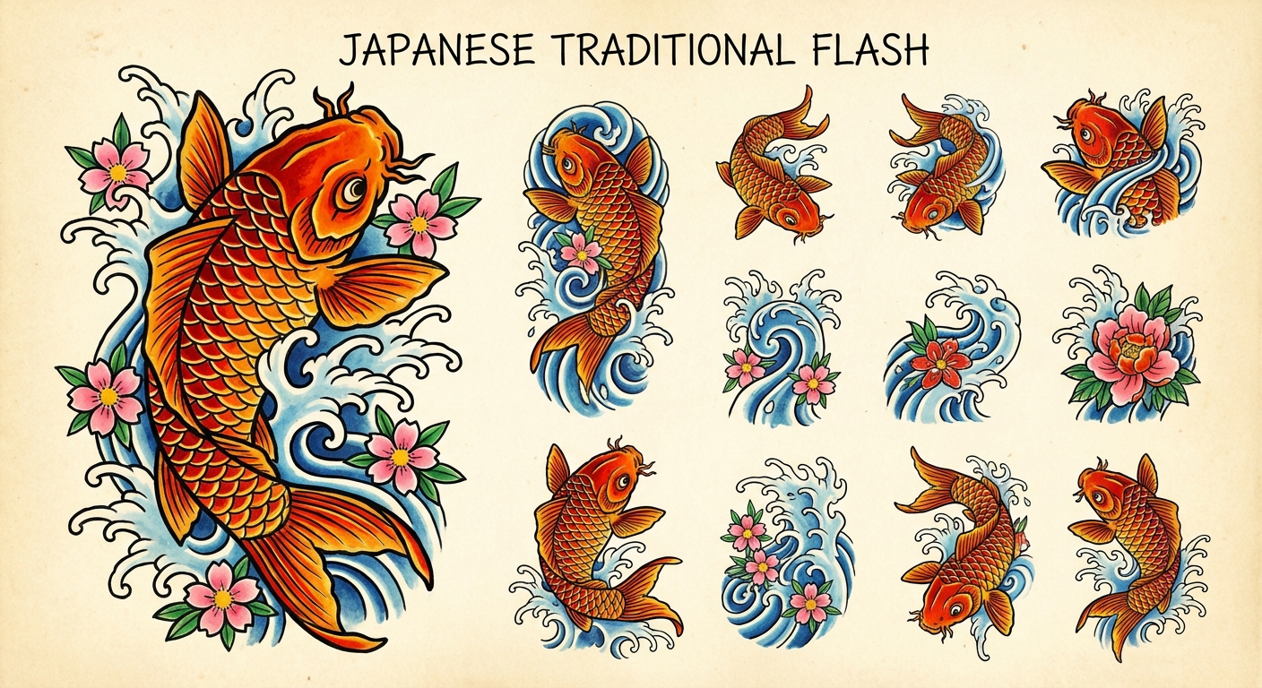 Тату в стиле Японский — пример эскиза